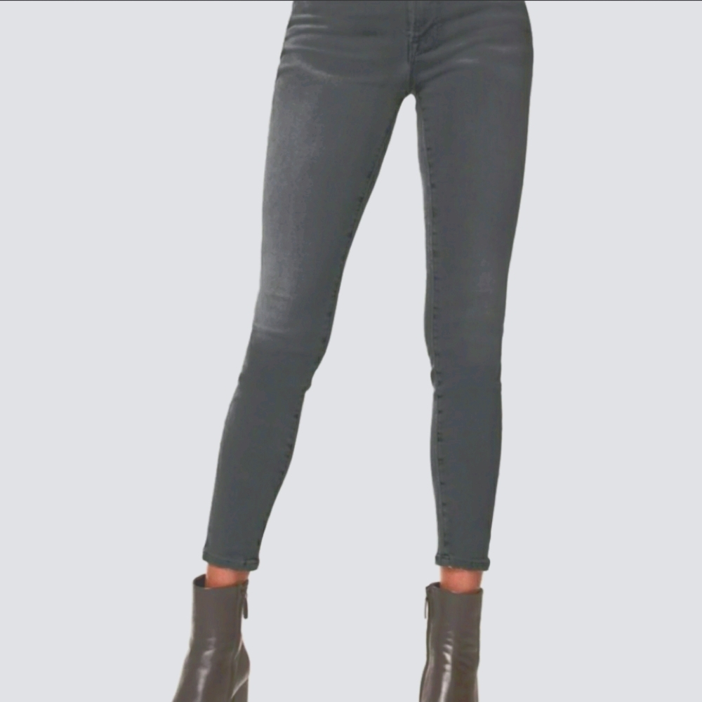 Frame Le High Skinny Jeans Gray Burton Wash 24